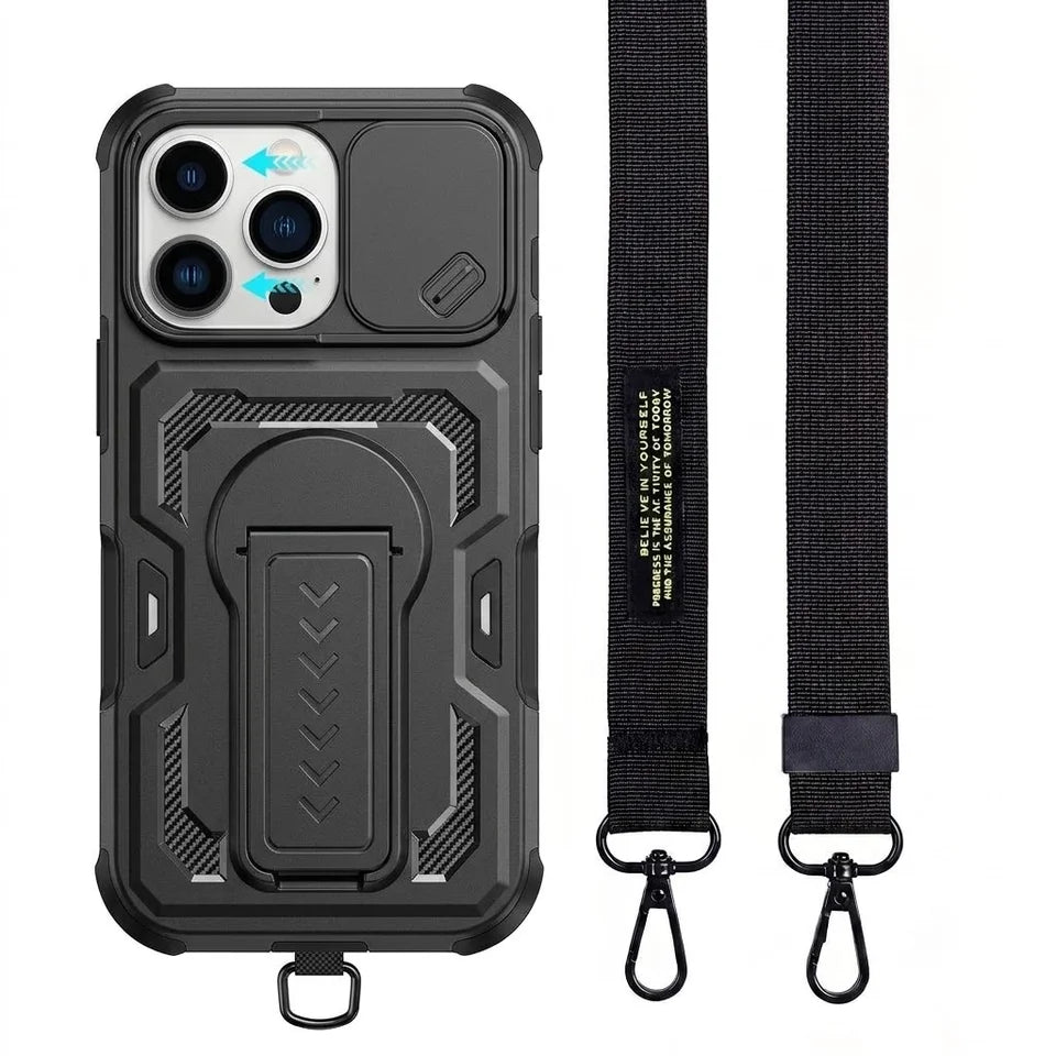 Sports Lanyards Case for Iphone 16 Pro Max 17 Air 18 Pro 16e 17e Iphone16 Iphone17 Best Protective Military Cell Phone Cover