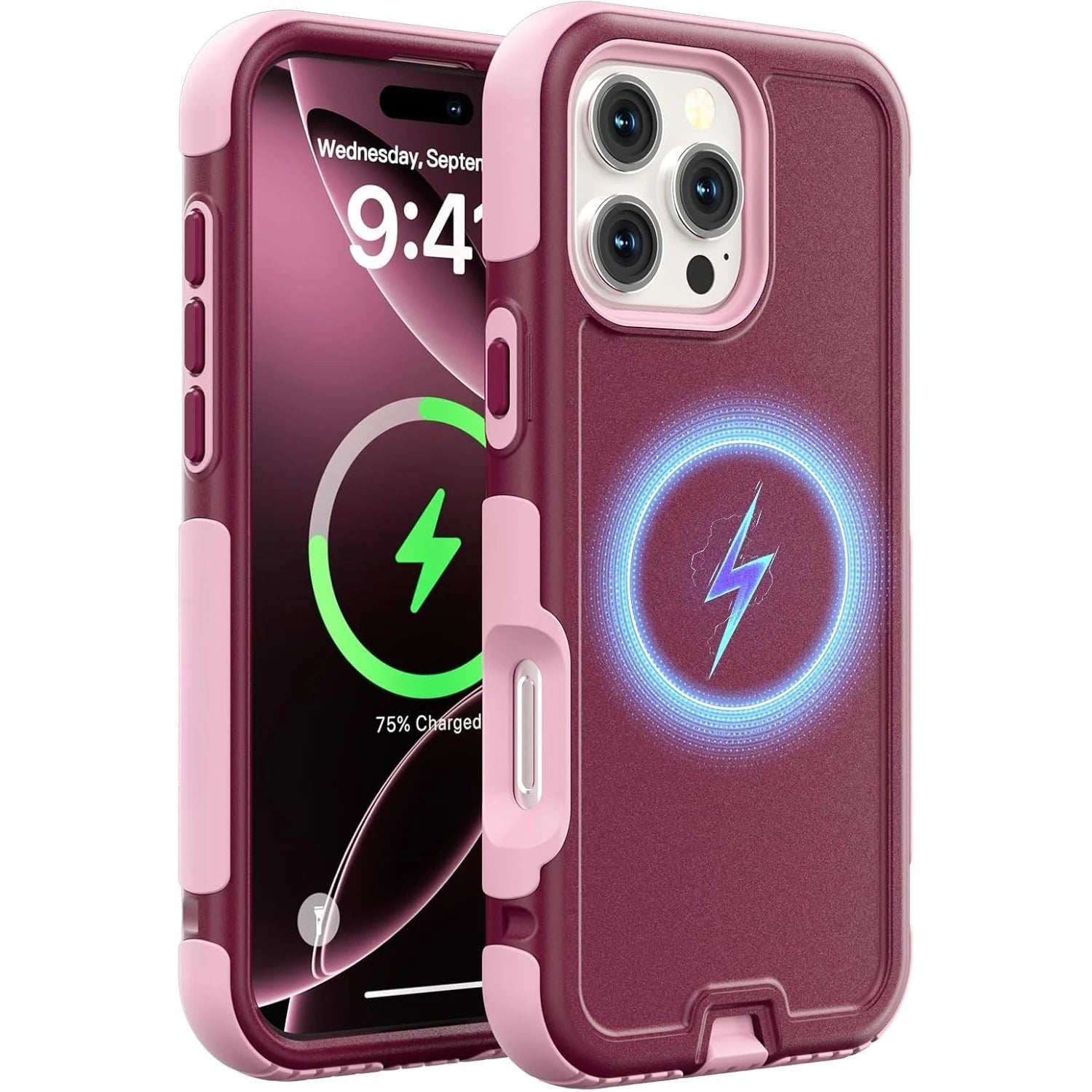 For MagSafe Heavy-Duty Armor Phone Case For IPhone 16/15/14 Pro Max Plus Magnetic Charging Military Grade Drop Protection Cover