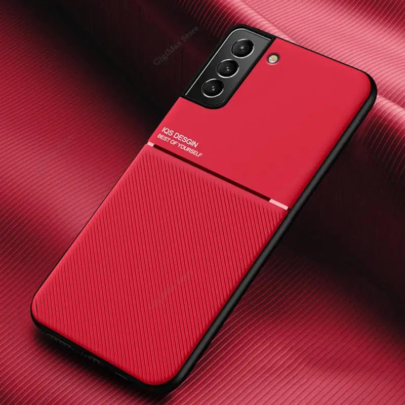 Leather Texture Magnet Case For Samsung Galaxy A53 A52S A52 5G A54 A33 A13 S23 S22 S24 Ultra Plus S21 S20 FE Car Magnetic Cover