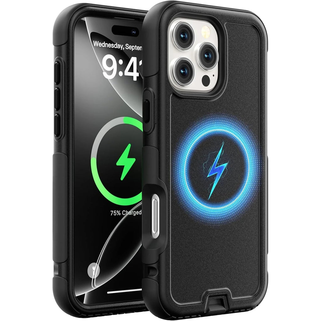 For MagSafe Heavy-Duty Armor Phone Case For IPhone 16/15/14 Pro Max Plus Magnetic Charging Military Grade Drop Protection Cover