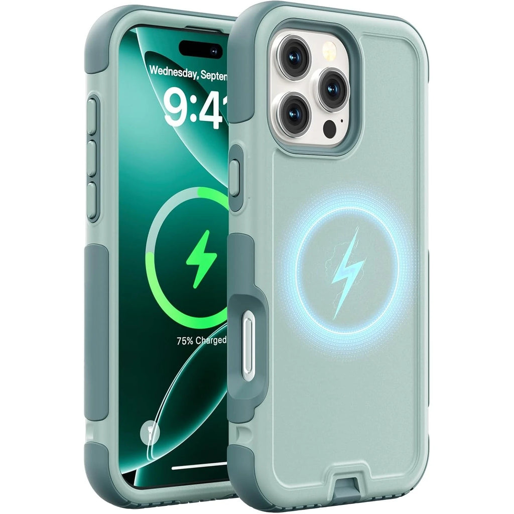For MagSafe Heavy-Duty Armor Phone Case For IPhone 16/15/14 Pro Max Plus Magnetic Charging Military Grade Drop Protection Cover