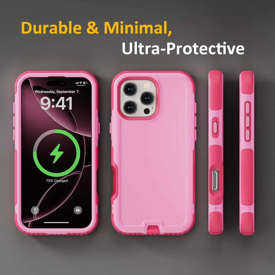 For MagSafe Heavy-Duty Armor Phone Case For IPhone 16/15/14 Pro Max Plus Magnetic Charging Military Grade Drop Protection Cover