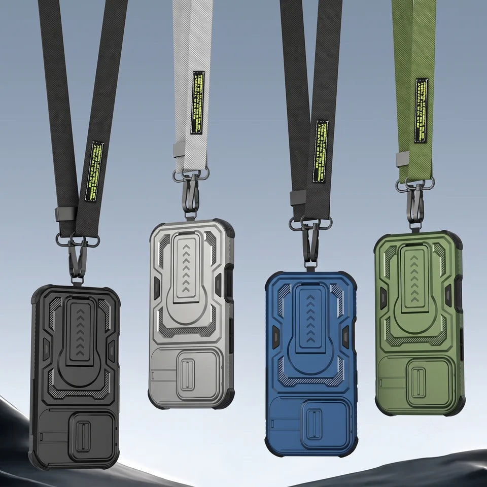 Sports Lanyards Case for Iphone 16 Pro Max 17 Air 18 Pro 16e 17e Iphone16 Iphone17 Best Protective Military Cell Phone Cover