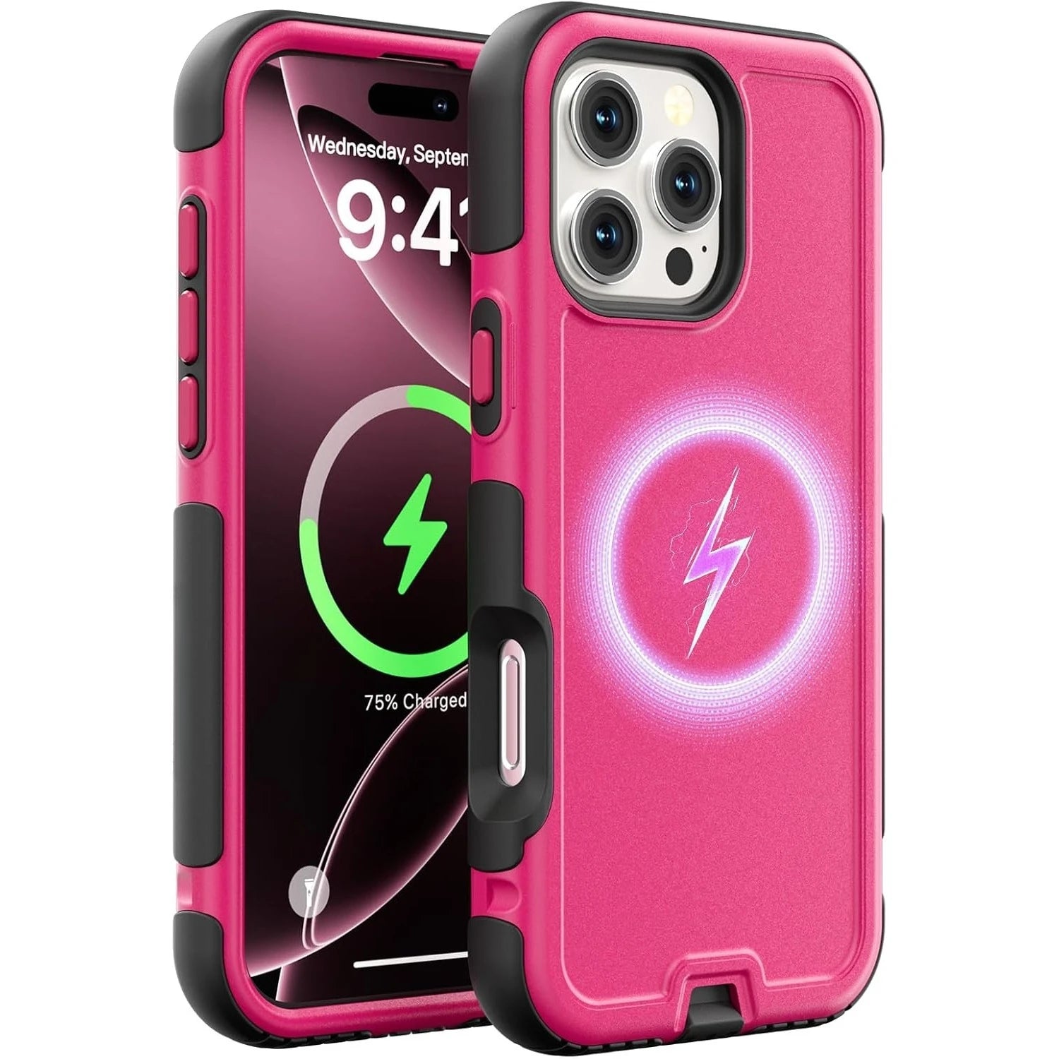 For MagSafe Heavy-Duty Armor Phone Case For IPhone 16/15/14 Pro Max Plus Magnetic Charging Military Grade Drop Protection Cover
